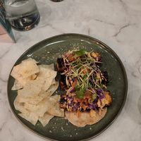Cajun tacos with taro chips at Ver De in El Nido
