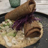 Tex mex rolls filled with tofu and corn, served with vegan ranch  at Ver De in El Nido