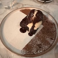 Chocolate Brownie - the brownie was a bit heavy to my taste, but the vanilla ice cream was perfect.  at Ver De in El Nido