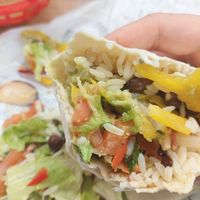 Burrito with cilantro rice, beans, avocado and grilled veggies at Chidoba Mexican Grill in Fulda