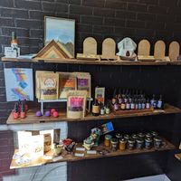 Merch at Retro Coffee in Asheville