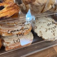 Vegan pastries from Back Porch Baking Co. in the case at Retro Coffeee  at Retro Coffee in Asheville