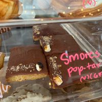 Vegan pastries from Back Porch Baking Co. in the case at Retro Coffee. The s’mores pop tart was amazing!   at Retro Coffee in Asheville