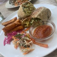Scrambled wrap at Earth Cafe and Market in Ubud