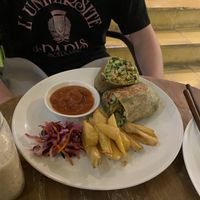 Jerusalem mix wrap   at Earth Cafe and Market in Ubud