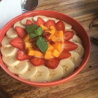 Coconut yoghurt, granola and fruit (had run out of the mixed berries it was listed with but were very helpful & tasted just as good!)  at Earth Cafe and Market in Ubud