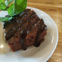 Vegan brownie at Earth Cafe and Market in Ubud