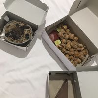 Delivery - nuggets were amazing, noodles not so much! at Earth Cafe and Market in Ubud