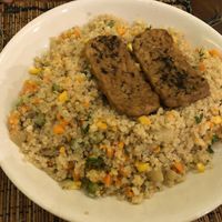 Rice and tempeh  at Earth Cafe and Market in Ubud