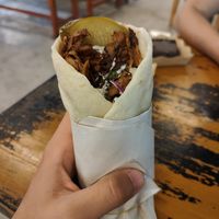 Vegan seitan shawarma wrap at Lebanese Bites - Food Stall in Koh Phangan