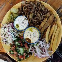 Vegan shawarma plate. Can be ordered with pita at Lebanese Bites - Food Stall in Koh Phangan