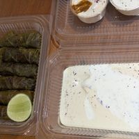 Grape leaves and hummus at Lebanese Bites - Food Stall in Koh Phangan