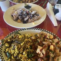 The forager with tofu scramble and waffles  at The Fly Trap in Ferndale
