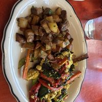 veggie rumble minus cheese and sub tofu. the side sourdough was delicious   at The Fly Trap in Ferndale