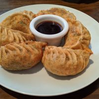 Fried dumplings at Green Sprout in Atlanta