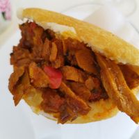 Arepa de Heura guisada at Restaurante Gaiborts in Terrassa