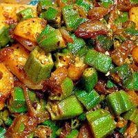 Bhindi (Okra) Masala at Vegan Earth Food in Alhambra