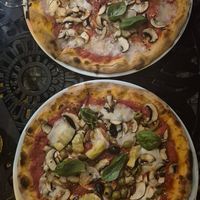 Fungi and capricciosa at Pizza Bertoldi - Jakubská in Prague
