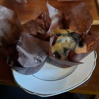 Vegan choc chip & blueberry cupcakes at The Tea Junction in Douglas