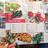 The menu at Thi Vietnamese in 