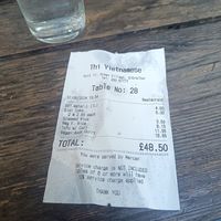 Our bill at Thi Vietnamese in 
