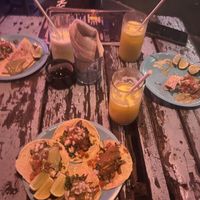 Vegan tacos with portobello and mixed vegetables   at I Scream Bar in Bacalar