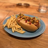 Vegan hotdog 🌭   at Common Well  in Kyoto