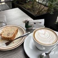 Banana bread & chai lattee  at Common Well  in Kyoto