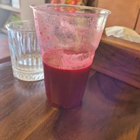 Beet orange ginger rosmary coldpressed juice at Vipuya Bowls & Juice in Chiang Mai