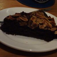 Chocolate almond cake (vegan) at Kombuse in Mannheim