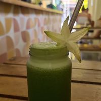 Green guru juice at Sunny Side Up in Hikkaduwa