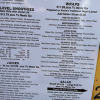 Location menu  at Grab 'n Go Health Bar in Provincetown