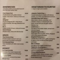 Menu with vegetarian options. Veganizable options indicated.  at The Craic House in Malapascua Island