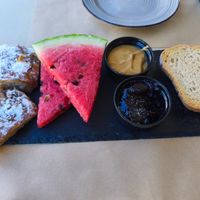 Breakfast plate at GOJI Vegan Hotel in Rhodes