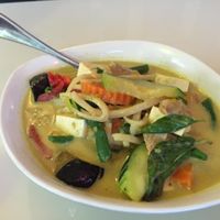 Green Curry - has some heat. at Green Palace Thai Vegetarian in Cabramatta