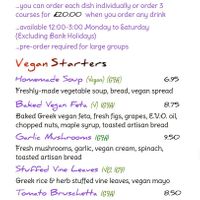 Vegan special menu deal at The Fig & Olive in Douglas