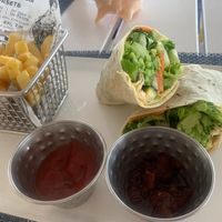 Grilled veggies and fries.  I think this was a veg option and I requested no cheese. at Arthur's Restaurant & Bar in Dieppe Bay Town