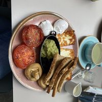 Vegetarian breakfast,not suitable for vegans   at To Kafe Tis Chrysanthi's in Larnaca