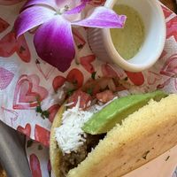 Impossible arepa  at Pure Joy in Doral