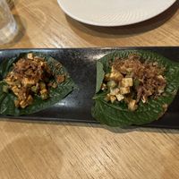 Beetle leaves with tofu   at Little Pearl in Manly