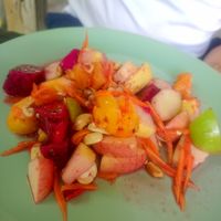 Spicy fruit salad at Supranee Vegetarian Food in Koh Phayam
