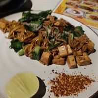 Yellow noodle at Supranee Vegetarian Food in Koh Phayam