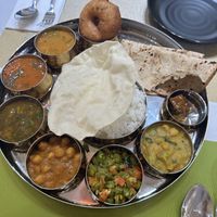 Vegan thali (with paratha)  at Woodlands - Wan Chai in Hong Kong Island