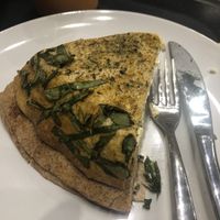 The spinach cheese cake thing   at Paradise Food in Belgrade