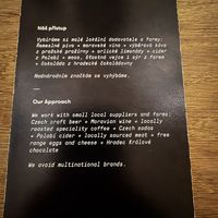 Menu  at Roesel - beer & food in Prague