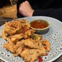 Oyster mushrooms   at Giggling Squid in Maidstone