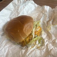 Sweet chili burgerr  at Tera V Burger in Vancouver