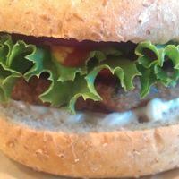 No Bull Burger at Tera V Burger in Vancouver