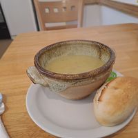 Leek and potato soup. at No Meating Place in Rugby
