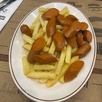 salchipapa  at Dominó in Santiago